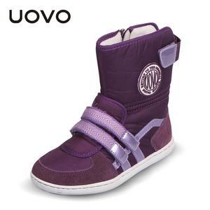 UOVO Marke Kinder Schuhe Winterstiefel für Mädchen und Jungen Mode Baby Schneestiefel Warme Schöne Mädchen Kurze Stiefel Größe 26 #-37 # LJ201203