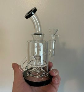 9,8 pollici di vetro spesso Bong d'acqua Narghilè Recycler Oil Rigs Fumo Tubo di vetro Percolatore con banger da 10 mm