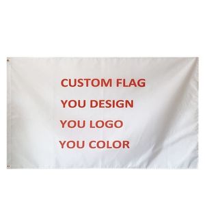 Custom Flag 100D Polyester Customized Design Name Banner Advertising Decoration 220608