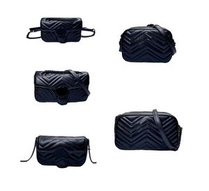 Women Marmont Shoulder Bags Fashion Chain Crossbody Bag Quilted Heart Leather Handbags Famous Designer Black Purse Cosmetic Messenger Bag