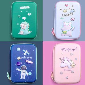 Learning Toys Starry sky pencil cases Kawaii pencil case School supplies cute Korea stationery Large Capacity cat pen case Pencil box T220829