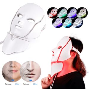 Manufacturer Wholesale 7 Color Led Photon Light Therapy Beauty Machines Home Use Facial Mask for Facial Skin Care