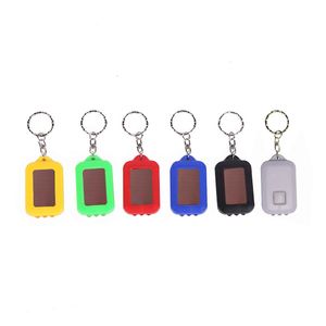 Gadget per esterni Mini Portable Solar Power 3 LED Light Keychain Portachiavi Torcia Torcia Strumenti per luce di emergenza esterna Strumento di sopravvivenza