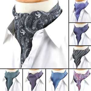 Arco lanche homens homens vintage lazer casamento formal cravat ascot scrunch self british polka flor gentleman poliéster luxury pescoço tiebow