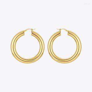 Hoop Huggie Pipe örhängen för kvinnor 2022 Guldfärg Piercing Earings Booucle Oreille Femme Fashion Jewelry Gifts E211289Hoop Kirs22