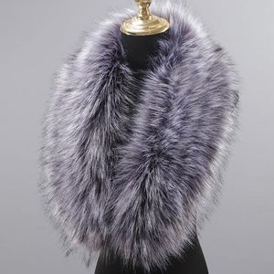 Faux Fuchs Pelz Schals Kragen Mode Trim Für Kapuze Winter Warme Pelzigen Streifen Gefälschte Schal Parkas Unten Mantel Dekor