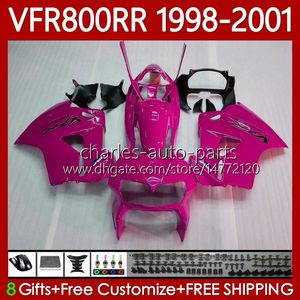 OEM Bodywork for Honda VFR800RRインターセプターVFR Gloss Pink 800RR 800 CC RR 1998-2001 128NO.126 VFR-800 800CC VFR800R 1999 1999 2000 2001 VFR800 RR 98 99 00 01フェアリング