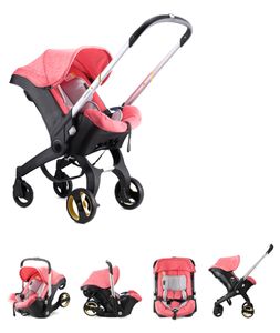 Strollers# 4 IN 1 Carseat Stroller Bron Baby Carriage Travel System Folding Portable Cart With Car Seat Comfort 0-4 Years Old