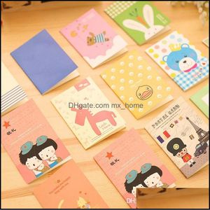 Notepads Notes Office School Supplies Business Industrial 10Pcs/Lot Mini Notepad Cartoon Animal Traveling Stationery Wholesale Small Noteb