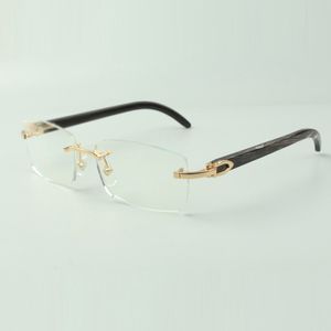 Buffs glasses frames 3524012 with natural black textured buffalo horns sticks and 56mm lenses