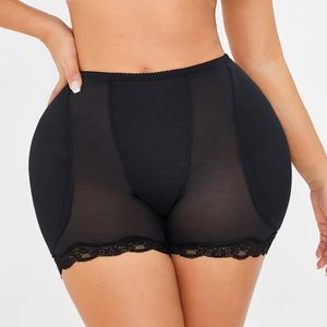 Women Low Waist Underwear Sponge Pads Body Shapers Hips Up Belly Slim Fake Ass Pants Padded Shapewear Panties