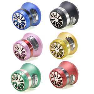 Herb Grinder 2.5 Inch Vase with Drawer Shape Turbo Maple Chamfered Metal 4 Layers Smoke Grinder Wholesale