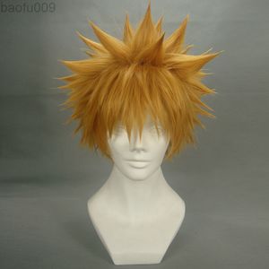 Bleach Kurosaki Ichigo Pain krótkie peruki do Cosplay dla mężczyzny chłopcy żaroodporne włosy syntetyczne kostium Anime peruka L220802