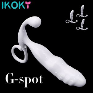 IKOKY Anal Butt Plug estimulador del punto G masajeador de próstata masculino juguetes sexy para hombres masturbación productos para adultos eróticos