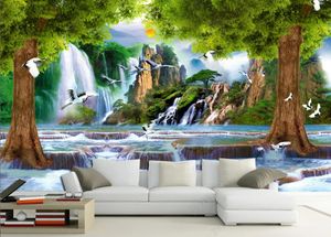 Papéis de parede mural Big Tree cenário de fundo sala de estar de parede TV Foto de parede papel de parede na parede 3D e 5D WallPanels Design Home Design Bedroom