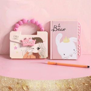 Notepads Cute Kawaii A6 Code Dairy Planner Notebooks Budget Book Journals With Handle Office School Supplies Korean Stationery