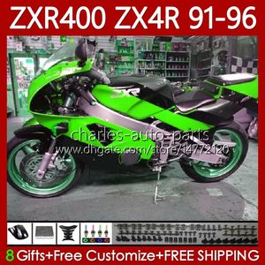 Kit di carrozzeria per Kawasaki Ninja ZXR 400 CC ZX4R ZXR400 ZX-4R 91 92 93 94 94 95 96 138NO.185 Body ZX 4R ZXR-400 Green Black 1991 1992 1992 1993 1994 1995 1995 1996 400cc 91-96 Oem Faiting