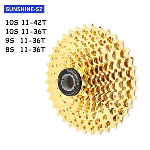 Kaseta Sunshine 8 9 10 prędkości złoty wolnobieg MTB zębatka akcesoria rowerowe dla S Sram bike 220429