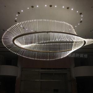 Lâmpadas pendentes que fabricam lustres no lobby da mesa de areia iluminação de vendas de vendas de larga escala de vidro criativo não padrão EngenhariaPenda