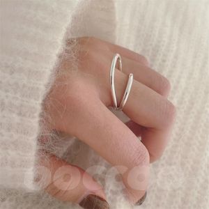 Ins Style French Fashion Yamato Small Ring Anello a forma di cuciture tridimensionali Argento sterling 925 Gioielli semplici e versatili