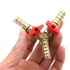 Switch Way Tee Brass Y Shut Off Ball Valve 3/8" 10mm Barb Fuel Gas Oil / ClampSwitch