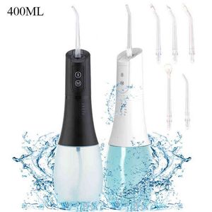 400Ml Dental Water Jet Flosser Irrigatore orale Sbiancamento dei denti Pulitore a pressione Igiene Cura Collutorio Tool Set 220513