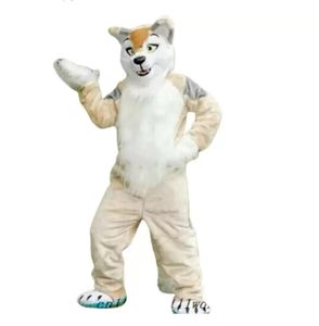 Plush Husky costumes Wolf Mascot Performance Fox Dog Fursuit Halloween Suit fancy dress costumes advertising mascotte Adult Size Character