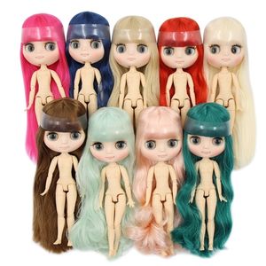 DBS Blyth Middie Doll 18 Toy Anime Joint Body Short Hair rakt hår Specialerbjudande Naken Doll 20cm Girls Gift 220707