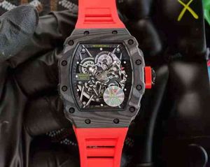 Luxury Richamill Watch Watch Datuj zegarki dla męskich mechanicznych Diamond Automatyczne silikonowe męskie RMS003 Szwajcarski projektant marki Sport na rękę