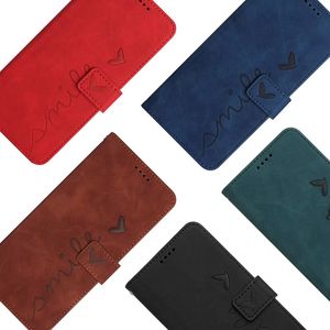 Flip Wallet Leather Cases For Motorola Moto G 2022 5G G52 G22 Stylus 4G Edge X30 G200 G71 G31 G51 Power Heart Love Smile Cash ID Credit Card Holder Cover Pouch Strap