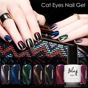 Wholesale- Bling 3D Cat Eyes UV Gel Polish 6ML Soak Off Led Nail Magnetic Lacquer Long-lasting 30 Days