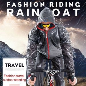 Sports Riding Split Raincoat Rain Pants Suit Outdoor Waterproof Riding Suit Sun Poncho Bicycle Fashion Raincoat 201016