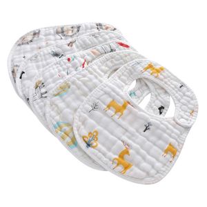 Newborn Baby Bibs Burp Cloths saliva towel male female bag Thin Flower U type Multiple colors 360 degree Feeding Cotton child waterproof Bib eating Bag 8 layer gauze