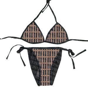 Snabbt torrt bikinis Set Women Fashion Halter Swimwear Designer Letter Print Bikini Beach Vacation Bathing Suit