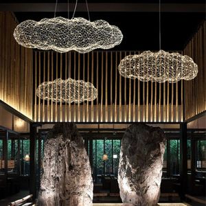 Encendiendo Nubes al por mayor-Lámparas colgantes Luces creativas modernas de la nube de lujo Lámpara de estar de la sala de estar El Lobby Restaurante Bar Firefly Suspensación Luminairepended