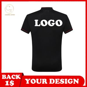 3 color POLO shirt custom stand up collar el clothes lapel short sleeved printing DIY brand text 220623