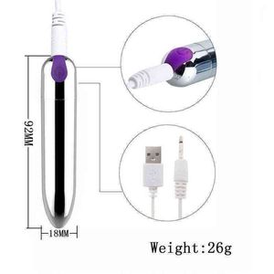 Nxy Vibrators Usb Wireless Rechargeable Mini Bullet Strong Waterproof Clitoris Stimulator Dildo Sex Toys for Woman 1210