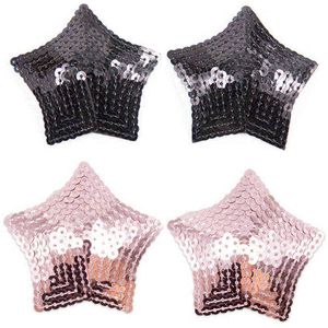 Frauen Pailletten Nippel Abdeckung Sexy Pasties Stern Nippel Abdeckung Fetisch Boob Tape Clubwear Cubre Pezon Wiederverwendbare Brust Aufkleber H220511