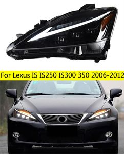 Bilstyling framlampor för Lexus är IS250 IS300 350 2006-2012 Uppgradering LED-strålkastare högstråle dagsljus för dagen