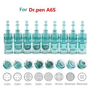 Tattoo Needles 20/50PCS Dr Pen A6S Cartridges Derma Replacement Head 11 16 36 42 Pin Nano Microneedle Skin Care Needling Tip Needle