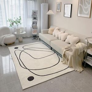 Tapetes nodic grande sofá de carpeda mesa de café área de tapete de tapete de tapete de peito de cama de cabeceira de cama fofa não deslizante brincadeira para a sala de estar decoração de casos de decoração