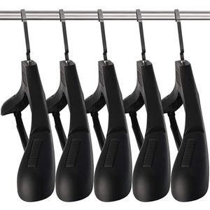 10st Wide Sus Hangers Notched Shoulders Swivel Hooks Klädhållare Non-Slip Men Kläder Display Organizer 220408