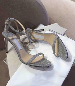 Słynny projektant sandałów Tesca buty kobiety otwarte okrągłe palce paska typu pin-bolegetto szpilka seksowna lato wysokie obcasy ślubne ślubne EU35-43