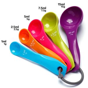 5pc strumenti di misurazione olio salato cucchiaio delizioso cucina colourworks misura cucchiai cucchiai tazza cottura utensile set kit set