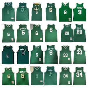 Retro-Basketballtrikots 0 Jayson 5 Kevin Tatum Garnett 9 Rondo 34 Paul Green Pierce 6 Bill 20 Ray 33 Larry Allen Bird Jersey Jaylen 7 Brown Stitched Jersey 62-63 85-86 Neu