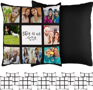 Sublimation Blank Panel Pillow Case X Inches DIY Polyester Cushion Cover Photo Panel Throw Pillowcase for Printing Sofa Couch No Pillow Insert FY4299 sxmy19
