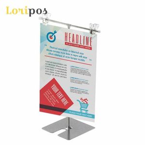 Metal Adjustable Table Poster Display Banner Stand for A3, A4 Poster Tabletop Display, double sided poster display stand