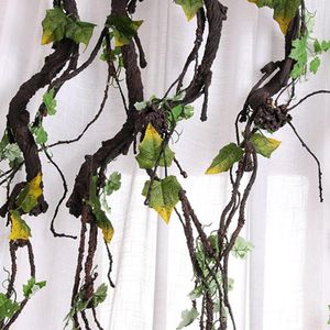 Flores decorativas grinaldas de folhagem artificial seca Tree Tree Branch Simulação Plástico