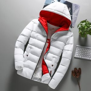 Men's Down & Parkas Winter Warm Jacket Coat Casual Fall Stand Collar Thick Hat White Duck Skin With Hood Phin22