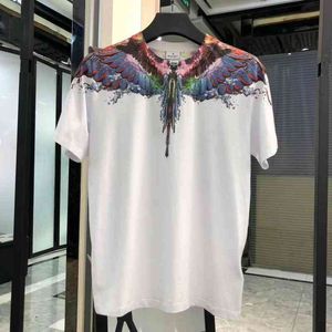 Summer Mb Black Gray Water Drop Wings Short Men s and Women s Fashion Loose Couple Half Sleeve T shirt s1S1